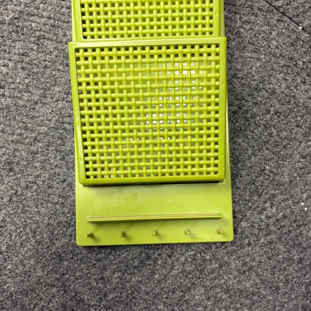 Vintage Fesco Avocado Green Plastic Wall Organizer 3 Tier Key Rack Made in USA
